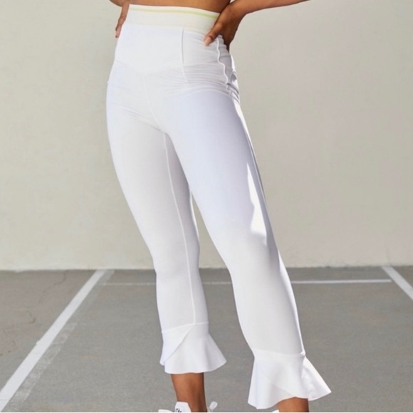 Free People Ruffle Hem Sanctuary Leggings White - Picture 16 of 16